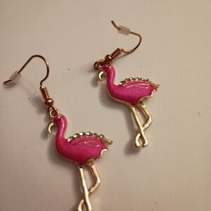 Pink Flamingo Earrings
